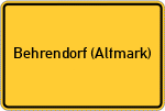 Place name sign Behrendorf (Altmark)