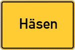 Place name sign Häsen