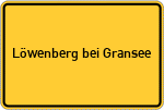 Place name sign Löwenberg bei Gransee