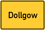 Place name sign Dollgow