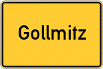 Place name sign Gollmitz