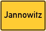 Place name sign Jannowitz, Oberlausitz