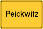 Place name sign Peickwitz
