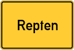 Place name sign Repten