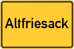Place name sign Altfriesack