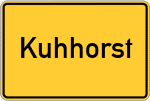 Place name sign Kuhhorst
