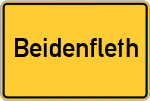 Place name sign Beidenfleth