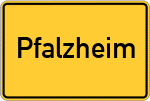 Place name sign Pfalzheim