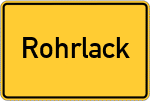 Place name sign Rohrlack
