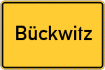 Place name sign Bückwitz
