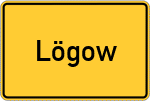 Place name sign Lögow