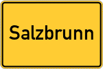 Place name sign Salzbrunn