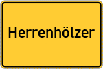 Place name sign Herrenhölzer