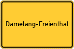 Place name sign Damelang-Freienthal