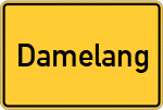 Place name sign Damelang