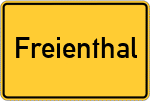Place name sign Freienthal
