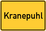 Place name sign Kranepuhl