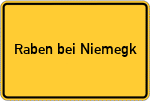 Place name sign Raben bei Niemegk
