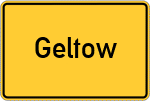 Place name sign Geltow