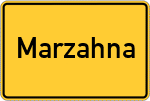 Place name sign Marzahna
