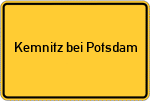 Place name sign Kemnitz bei Potsdam