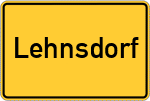 Place name sign Lehnsdorf