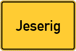 Place name sign Jeserig