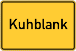Place name sign Kuhblank