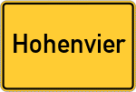 Place name sign Hohenvier