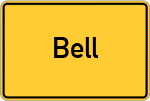 Place name sign Bell, Eifel