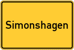 Place name sign Simonshagen