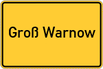 Place name sign Groß Warnow