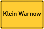 Place name sign Klein Warnow