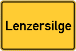 Place name sign Lenzersilge