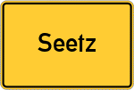 Place name sign Seetz
