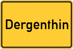 Place name sign Dergenthin