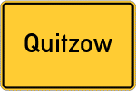 Place name sign Quitzow