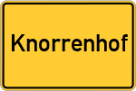 Place name sign Knorrenhof