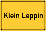 Place name sign Klein Leppin
