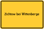 Place name sign Zichtow bei Wittenberge