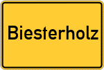 Place name sign Biesterholz