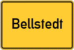 Place name sign Bellstedt