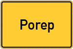 Place name sign Porep