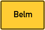 Place name sign Belm