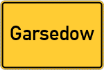 Place name sign Garsedow