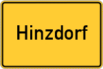 Place name sign Hinzdorf