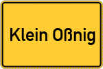 Place name sign Klein Oßnig