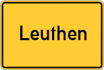 Place name sign Leuthen