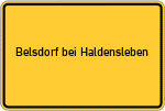 Place name sign Belsdorf bei Haldensleben
