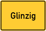 Place name sign Glinzig